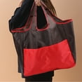 thumbnail image 3 of Bags Large Reusable Shopping Bags Recycled Eco Friendly Heavy Duty Foldable Groceries Tote Bag Portable Home Essentials Recycle Shopping Bags,Oxford cloth,Red, 3 of 6