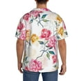 thumbnail image 3 of Yiaed Colorful Flowers Print Mens Casual Wrinkle Free Shirts Short Sleeve Button Down Summer Stretch Dress Shirt-Medium, 3 of 5