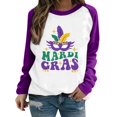 thumbnail image 1 of Gibobby Sudadera Mujer Moda Sudadera de cuello redondo raglán púrpura con estampado de de manga larga de primavera y otoño para mujer (Amarillo, XXL), 1 of 4