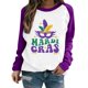 thumbnail image 1 of Gibobby Sudadera Mujer Moda Sudadera de cuello redondo raglán púrpura con estampado de de manga larga de primavera y otoño para mujer (Amarillo, XL), 1 of 4