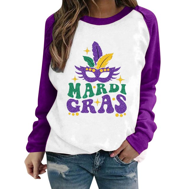 Gibobby Sudadera Mujer Moda Sudadera de cuello redondo raglán púrpura con estampado de de manga larga de primavera y otoño para mujer (Amarillo, XXL)