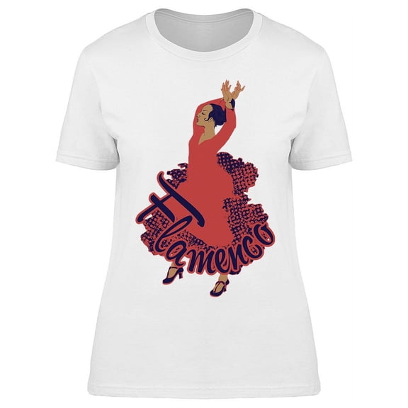 Flamenco Fem Pose Dancer T-Shirt Women -Image by Shutterstock, Female XX-Large