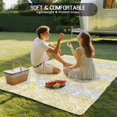 thumbnail image 5 of Fsddascl Yellow Grey Botanical Outdoor Rug for Patio/Deck, Non-Slip Large Area Rug 6 x 9 Ft, Pastoral Spring Summer Leaf Aesthetics Indoor Outdoor Rugs Washable Area Rugs, Camping Rug Carpet, 5 of 5
