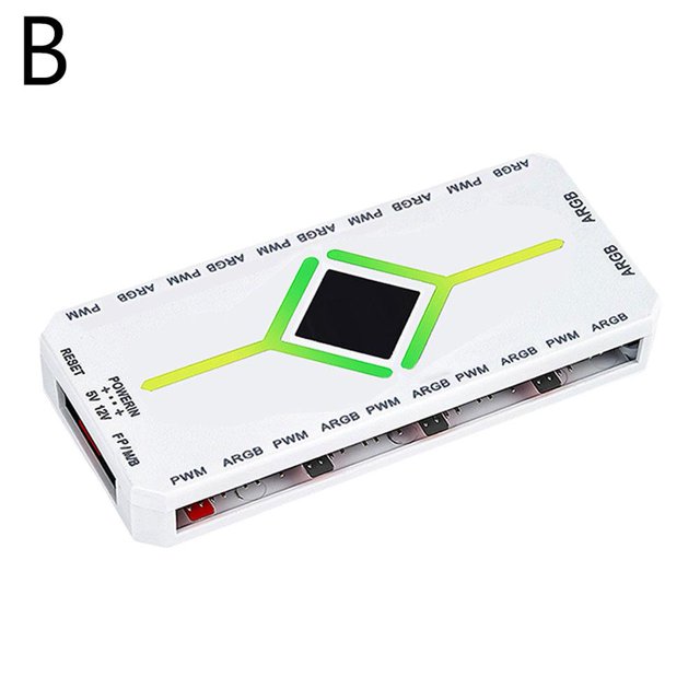 Ventilador de caja de computadora para concentrador de control de temperatura PWM, controlador de 5 V y 3 pines, control remoto inalámbrico 9+9, sincronización Shenguang Argb