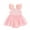 Pink, variant on Aojekbee Baby Girl Summer Romper Dress Casual Mesh Patchwork Ruffles Ribbed Jumpsuit for Newborn Toddler Cute Clothes