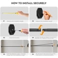thumbnail image 7 of 1.1 Inch Diameter Tension Closet Rods for Hanging Clothes 32-48 Inch, Adjustable Pole Closet to Hang Clothes, Heavy Duty Closet bar for Wardrobes with No Drilling Holder, Matte Black, 7 of 7