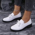 thumbnail image 3 of Oyedens Oxfords Dress Shoes for Women Vintage Heels Leather Slip on Oxford Mary Jane Shoes, 3 of 7