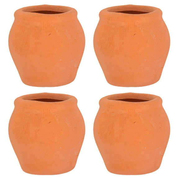 4 macetas en miniatura para flores, pequeñas macetas de cerámica para plantas decorativas de exterior, juego de mini macetas para habitación.