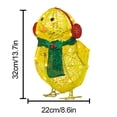 thumbnail image 3 of Escultura de jardín plana, pollito con bufanda, decoración, luces de pollito, adornos navideños para jardín, funcionalidad versátil, 3 of 8