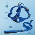 thumbnail image 4 of Voyager Dog Harness Dual Leash Attachment No-Pull Control Adjustable Soft but Strong Pet Harness for Medium and Large Dogs with 3M Reflective Technology - Harness Leash Set (Royal Blue Lattice), S, 4 of 8