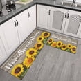thumbnail image 3 of Kitchen Rugs and Mats Non Skid Washable Vintage Sunflower Board Kitchen Mat and Rug Set,Floor Cushion Waterproof Rug,Rubber Backed Area Rugs for Kitchen Laundry, 3 of 7