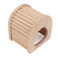 thumbnail image 4 of Casa de madera con arco para hámster, techo abovedado, caseta de madera con arco para ratones, chinchillas y cobayas., 4 of 14