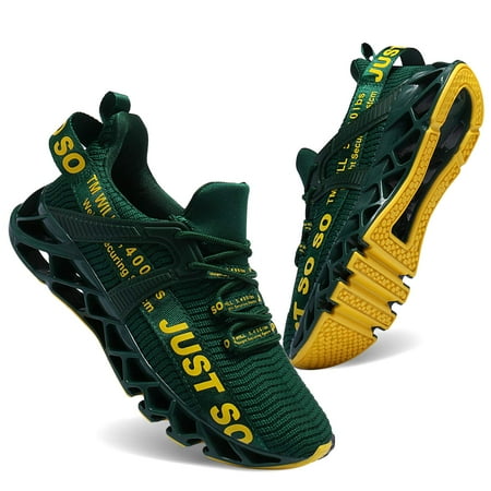 

WONESION Just so so Mens Running Shoes Sneakers Dark green Size 9