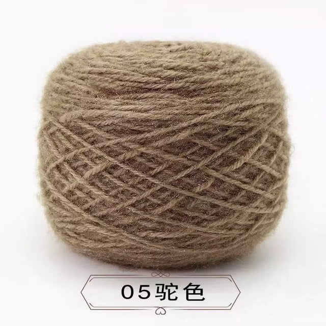 Zhuge Fil pour Crochet, 2 Rouleaux, Total 300 g, Parfait pour les Projets de Crochet, Fil Doux et Durable, Café