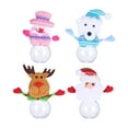 thumbnail image 1 of Boîte de Rangement Portable 4 Pcs Père Noël Mini Bouteille Ronde Boîte de Bonbons de Noël, 1 of 8
