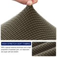 thumbnail image 3 of 2024 Texture Grid Slipcover Stretch Box Seat Cushion Cover (3 Pcs  Khaki), 3 of 5