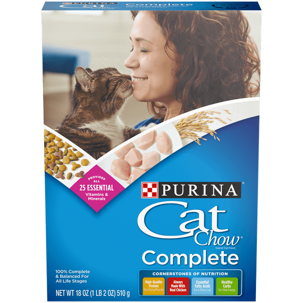 Purina Cat Chow Dry Cat Food, Complete - 18 oz. Box - Walmart.com ...