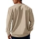 thumbnail image 4 of Blusas y camisas de manga larga con cuello redondo para hombre, de pana de color liso, con bolsillos empalmados y sudadera con cuello redondo. Blusa de pana para hombre., 4 of 9