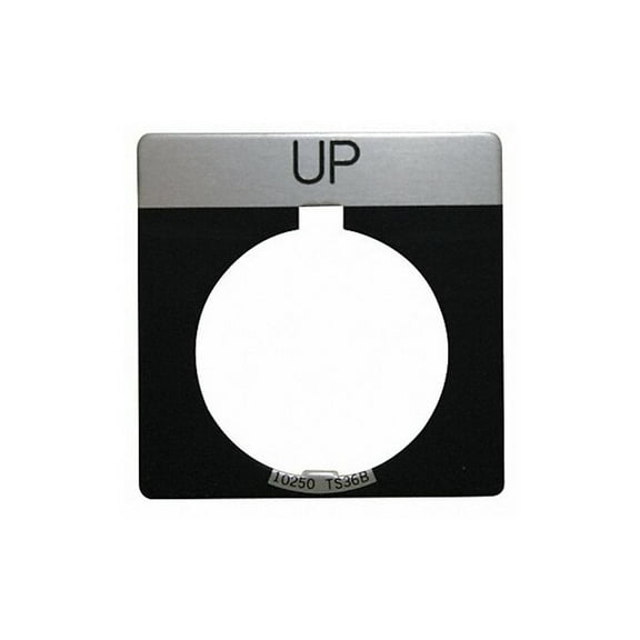 Eaton Legend Plate, Up, White/Black, Square 10250TS35