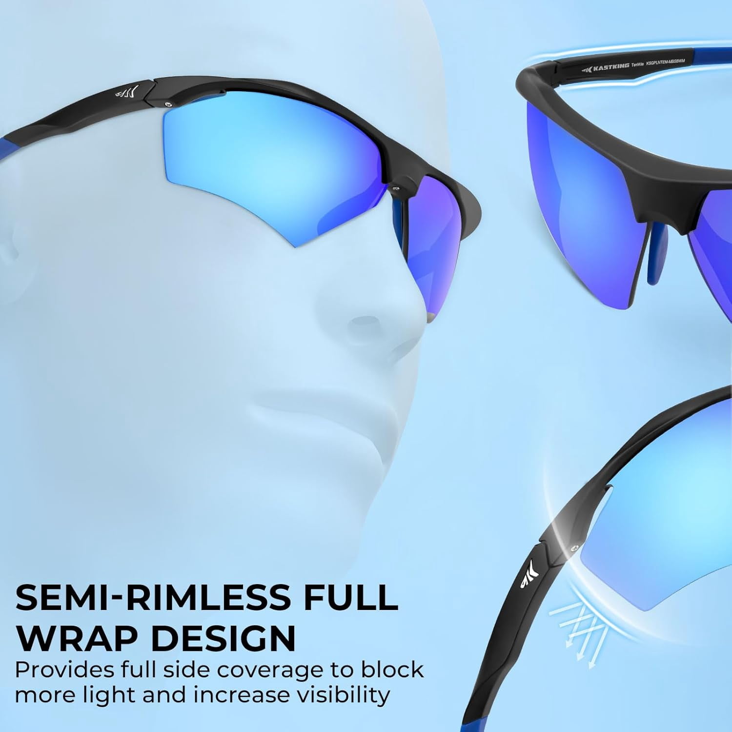 KastKing Tenmile Polarized Sunglasses for Men & Women, UV Protection,Sport Sunglasses Cycling Fishing Outdoor