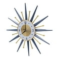 thumbnail image 6 of 23" Vintage Wall Clock Retro Metal Silent Clock Nordic Style Home Decor Art Sunburst Clock Mid Century Wall Vintage Clock, 6 of 7