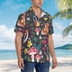 thumbnail image 3 of Balery Mushrooms Snails Butterflies Camisas hawaianas de manga corta para hombre, camisas playeras de corte holgado, camisas de vacaciones con botones,Small, 3 of 7