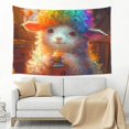 thumbnail image 3 of Easygdp Rainbow Lamb Breakfast Tapestry Wall Hanging, Wall Tapestries for Bedroom Aesthetic Living Room Office Decor 60x40in, 3 of 8
