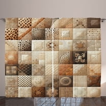 Ambesonne Brown Curtains 2 Panel Set, Sepia Color Palette Boho Art, 108" x 63", Beige and Pale Cinnamon