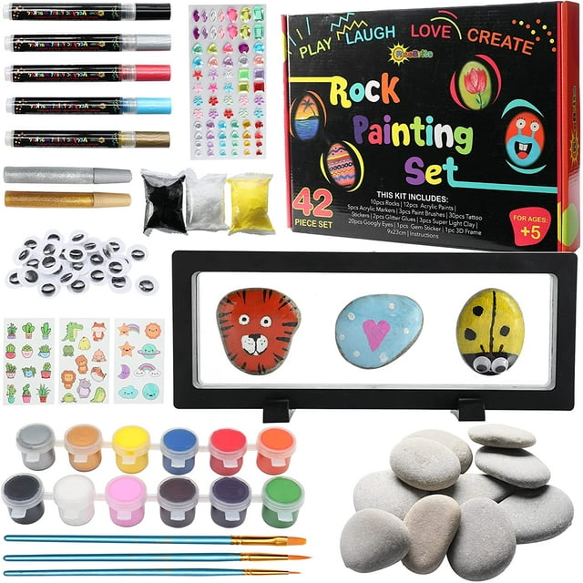 Rock Painting kit for Adults and Kids Kids Painting kit with Rock