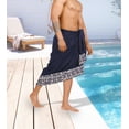 thumbnail image 4 of LA LEELA Men's Pareo Regular Swimsuits Sarong Long Swim Beach Wrap One Size Regal, Geometric Summer Vacation Party, 4 of 5
