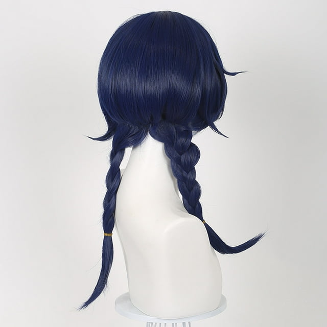 Peluca para cosplay Genshins Impacts Xianglings, pelo sintético, 50 cm