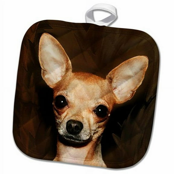 3dRose, Chihuahua Portrait, 8x8 Potholder