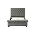 thumbnail image 2 of Gray Bedroom Furniture Queen Size Sleigh Bed Accent W/Button Tufting, 2 of 3