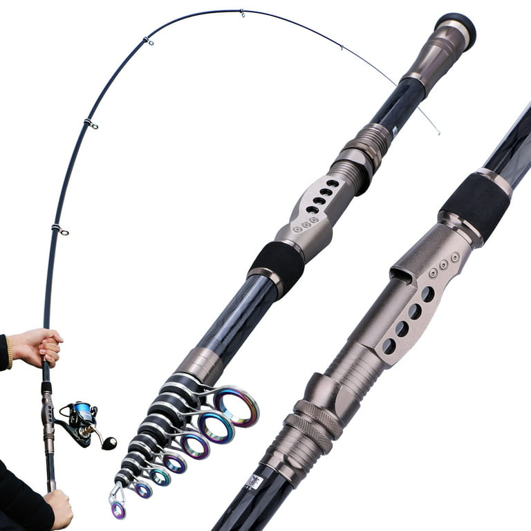 Sougayilang Telescopic Fishing Rods UltraLight Carbon Fiber for Saltwater  Freshwater Fishing Tackle