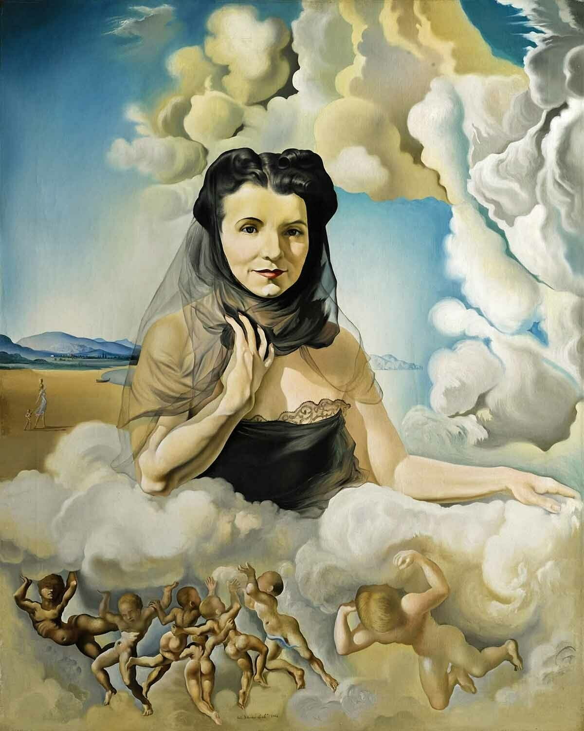 Salvador Dali 1942 Portrait Of Mrs. Ortiz-Linares - Canvas OR