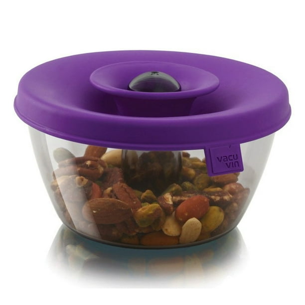 Vacu Vin Popsome Snack Nut Candy Bowl Purple Pop Some - Walmart.com ...