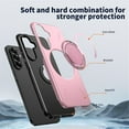 thumbnail image 5 of For Samsung Galaxy A56 5G Ultra Slim Hybrid TPU+PC Protective Cover with Metal Rotation Holder , Compatible MagSafe, Military Grade Shockproof Phone Case Cover,Pink, 5 of 7