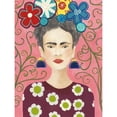 thumbnail image 3 of Moore, Regina 15x18 Black Modern Framed Museum Art Print Titled - Frida Floral I, 3 of 5
