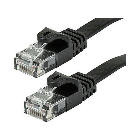 UPC: 0844660095576 | Monoprice 100  30AWG Cat5e UTP Flat Ethernet Network Cable Black 109557