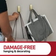 thumbnail image 6 of Command Medium Decorative Hooks, Matte Satin Brass, Damage Free Decorating, 1 Hook and 2 Strips, 6 of 10