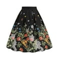 thumbnail image 3 of HomeGardon Maxi Skirts for Women Women's Fashion Versatile Flower Print Pleated Bundle Half Skirt Half Skirt,S-XXL, 3 of 6
