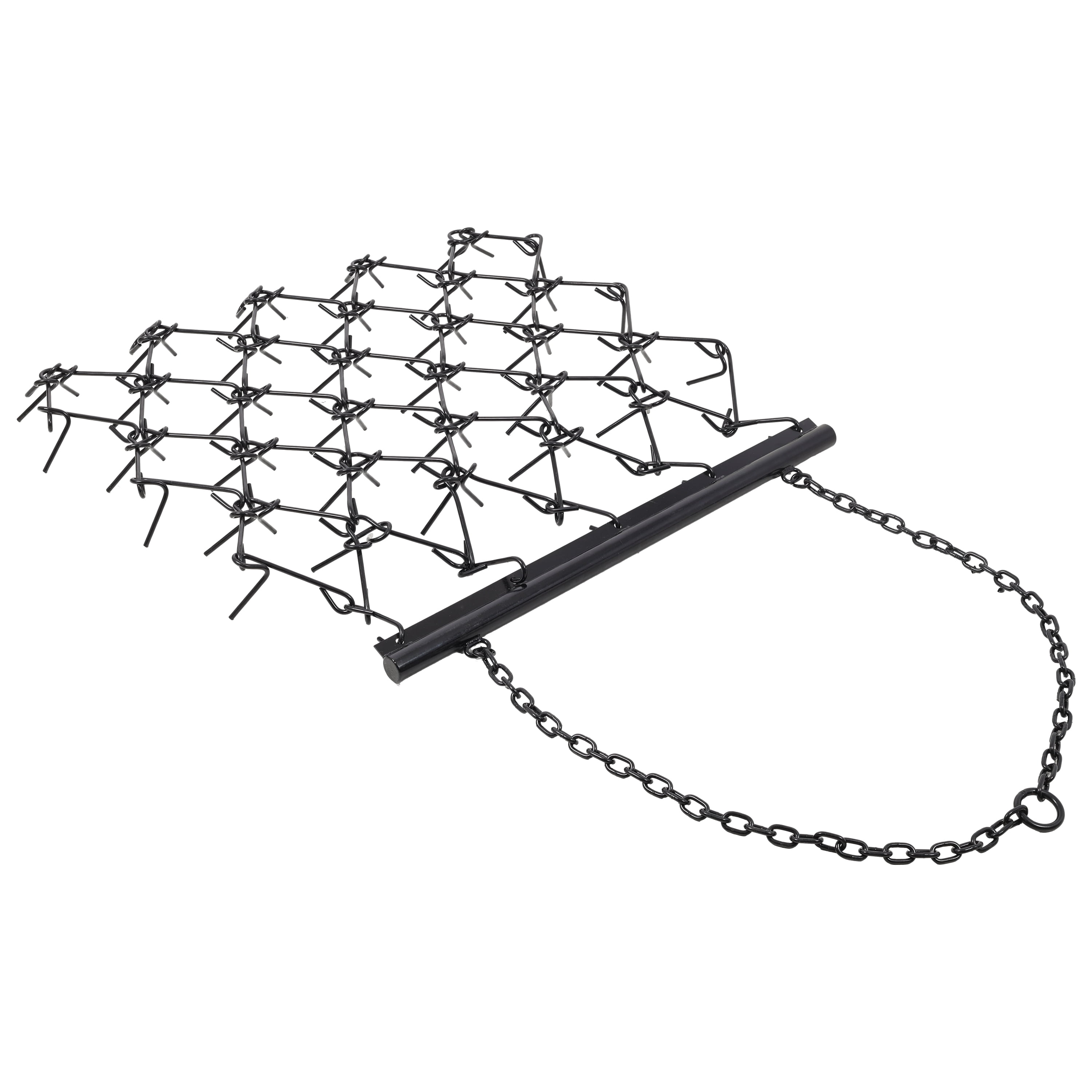 4FT Drag Harrow & Field Leveler, 6 Rows of Teeth, Heavy-Duty Steel, ATV/UTV Towable