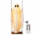 thumbnail image 2 of Halloween Decorations Outdoor Swinging Ghost, Swinging Ghost Outdoor Decor, Hanging Ghosts Halloween Decor, Ghosts Decorations for Front Porch Yard Tree(Including Remote Control), 2 of 7