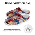 thumbnail image 6 of Fotbe Hawaiian Style Pattern Women's Fuzzy Curly Fur Memory Foam Loafer Slippers Indoor Outdoor Slippers Winter Home Shoes-42/43, 6 of 7