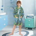 thumbnail image 5 of FORMRS Niños Bathrobe Unisex Hooded Robe Soft Plush Pajamas Sleepwear, Size 7-9T, Blue Mountain, 5 of 7