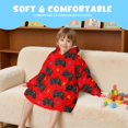thumbnail image 5 of Game Controller Red Pattern Lamb Fleece Blanket Hoodies for Teens ,Teens Oversize Sherpa Wearable Hooded Blanket Sweatshirt with Super Pockets, 5 of 6