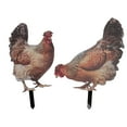 thumbnail image 2 of Ornamento de Estaca de Jardín de Gallina, Apuestas de pollo colorido 2pcs estereoscópico para al aire libre para céspedes, 2 of 7