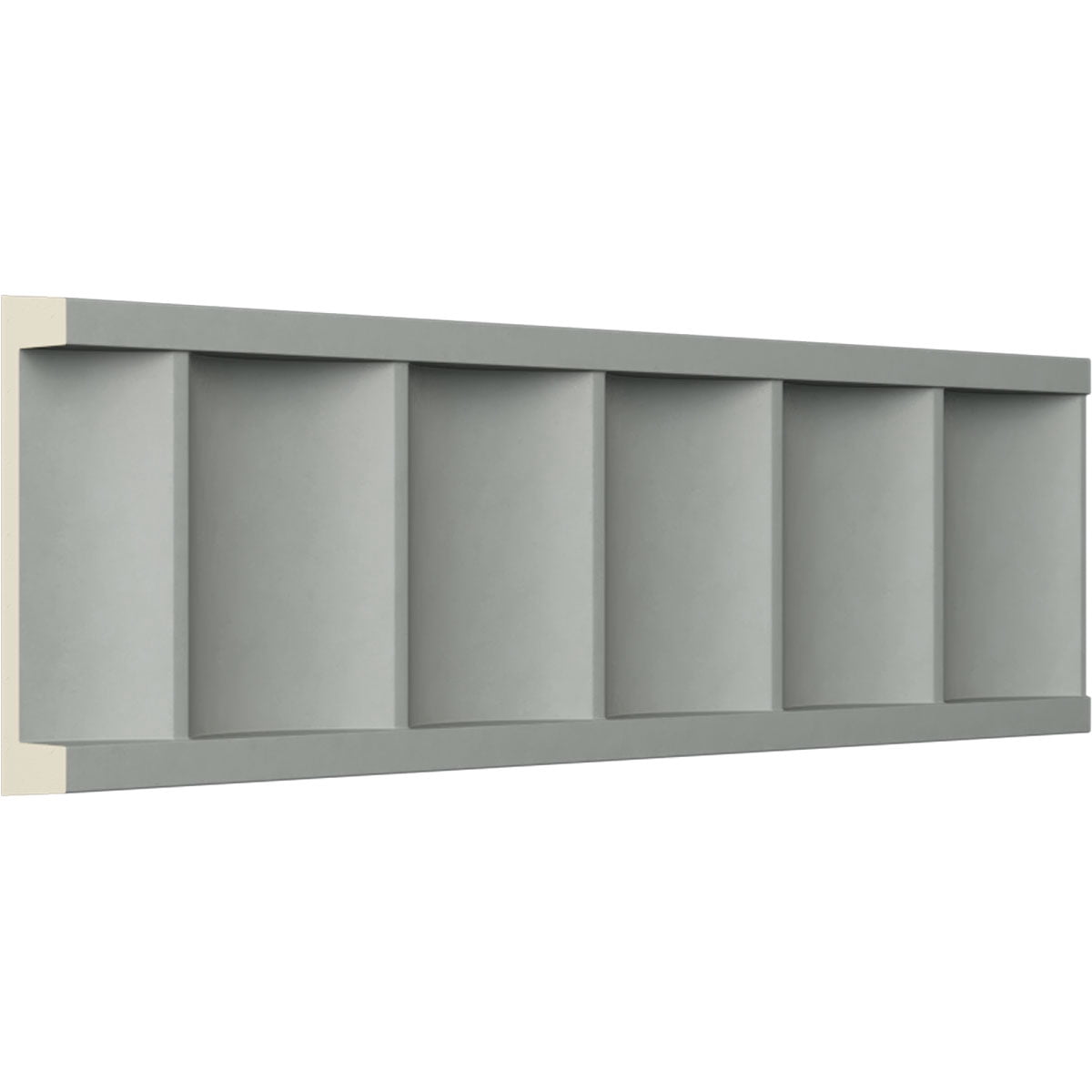 Ekena Millwork 3"H x 5/8"P x 94 1/2"L Lyon Fluted Chair Rail (8-Pack)