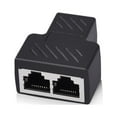 thumbnail image 3 of 2 Port RJ45 Splitter Adapter LAN Network Ethernet Cable AA Plug 1X B0R7, 3 of 9