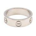 thumbnail image 2 of Pre-Owned Cartier Love Ring, 18K White Gold, for Men and Women, Silver, 2 of 6
